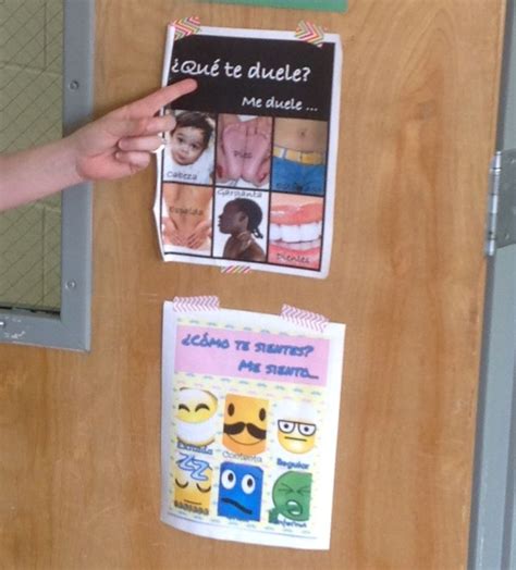 Question/Response posters on the door, to greet students ...