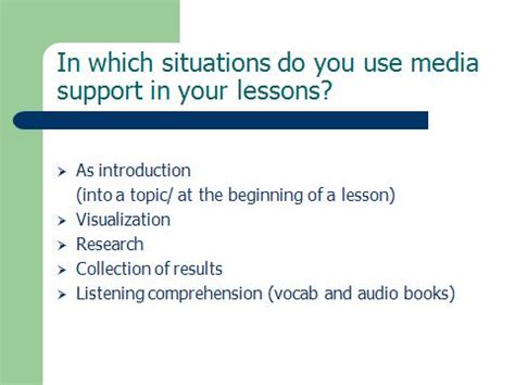 Questionnaire: The Usage of Media in the English Classroom ...