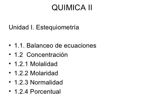 QuÍmica II para bachillerato