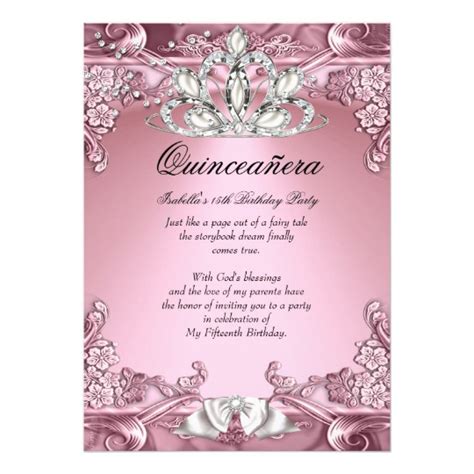Quinceanera Pink 15th Birthday Party Card | Zazzle.com