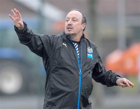 Rafa Benitez takes his first Newcastle training session ...