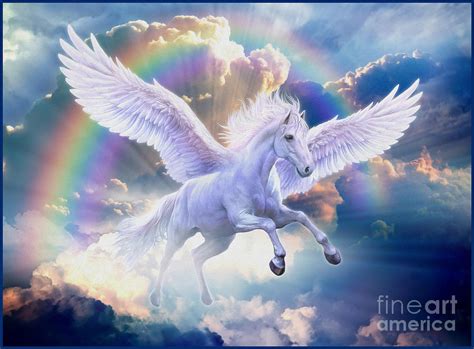 Rainbow Pegasus Digital Art by Jan Patrik Krasny