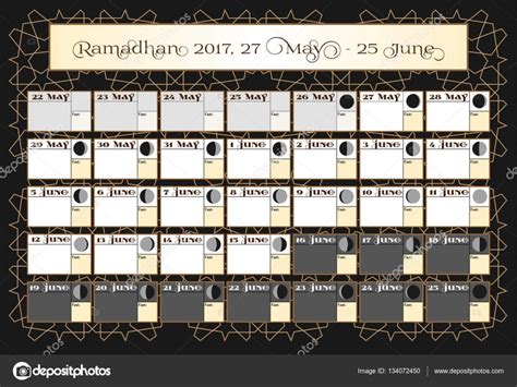 Ramadan kalender 2017, 27 maj. Kontrollera datum val ...