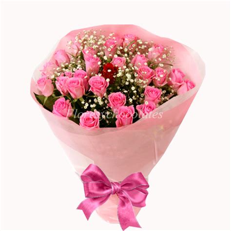 Ramo de 30 rosas rosadas | Flores y Chocolates