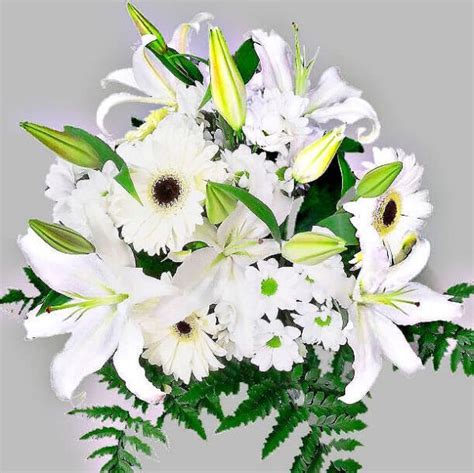 Ramos de flores blancas. Envío a domicilio en el Día