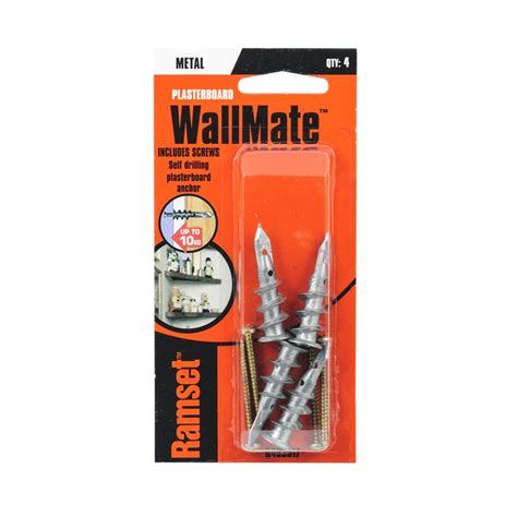 Ramset Zinc WallMate Anchors   4 Pack | Bunnings Warehouse