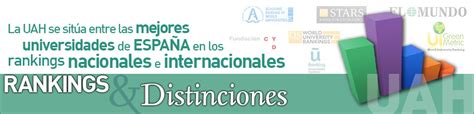 Rankings y distinciones   Universidad de Alcalá  Madrid    UAH