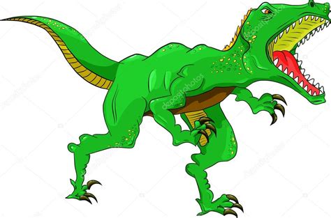 Raptor de dinosaurio de dibujos animados enojado — Archivo ...