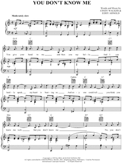 Ray Charles  You Don t Know Me  Sheet Music   Download & Print