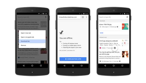 Read web pages offline with Chrome on Android