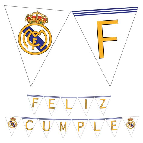 REAL MADRID Happy Birthday Football Printable Banner ...