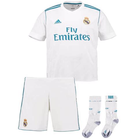 Real Madrid Kids Home Kit 2017/18   Direct from Adidas