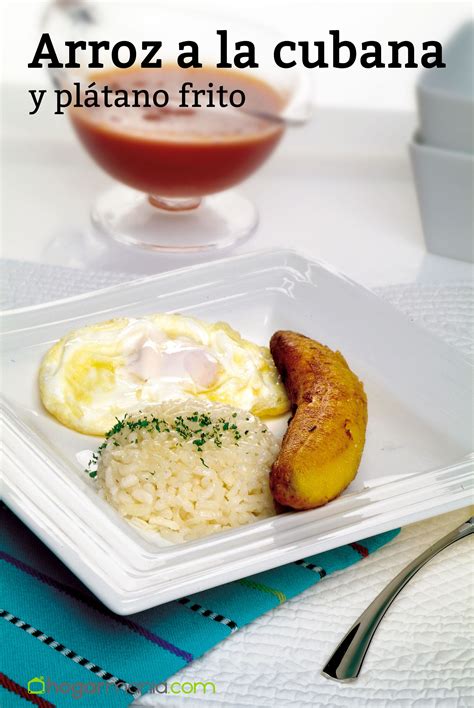 Receta de Arroz a la cubana con plátano y huevo frito ...
