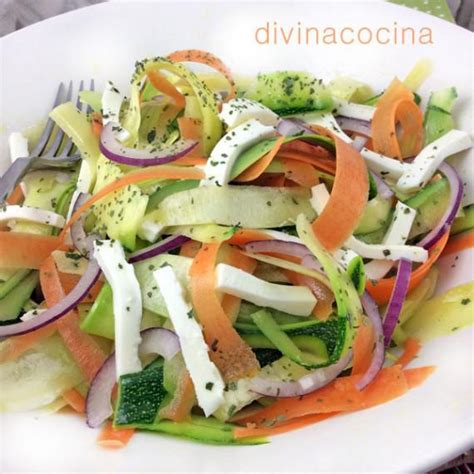 Receta de ensalada de calabacines y zanahorias   Divina Cocina