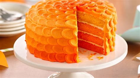 Receta de Pastel de Diferentes Tonos de Naranja | Que Rica ...