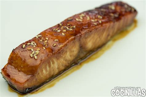Receta de salmón teriyaki. Cocina japonesa