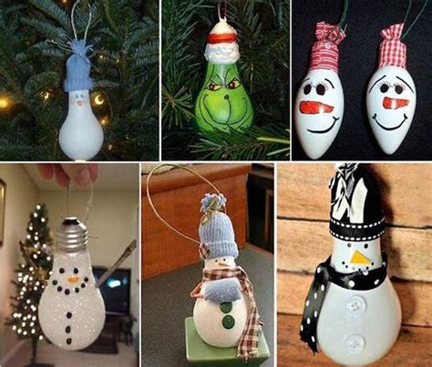 Recicla bombillas y conviértelas en adornos de Navidad ...