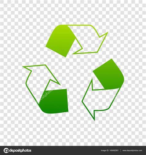 Reciclar el concepto de logotipo. Vector. Icono verde ...