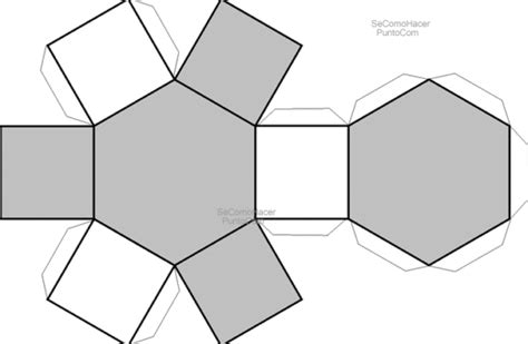 Recortable dodecaedro | Dibujos para cortar y colorear
