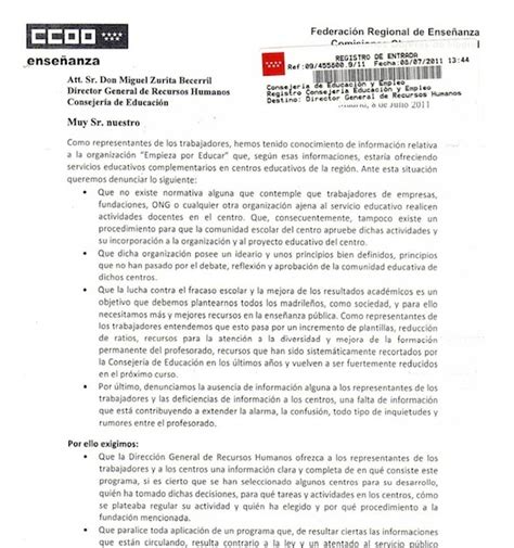 Recuperar Madrid: CCOO solicita información sobre el ...