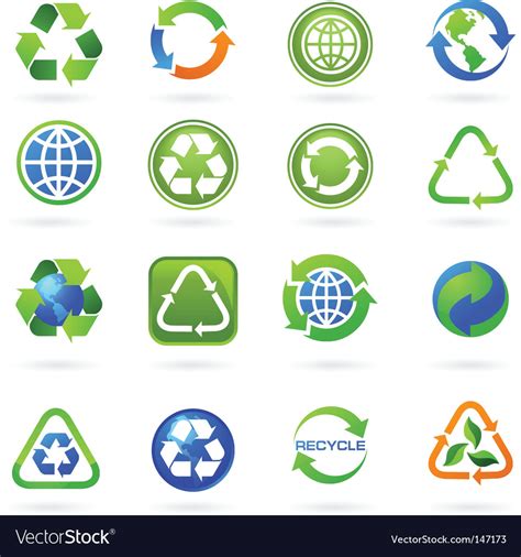 Recycle logos Royalty Free Vector Image   VectorStock