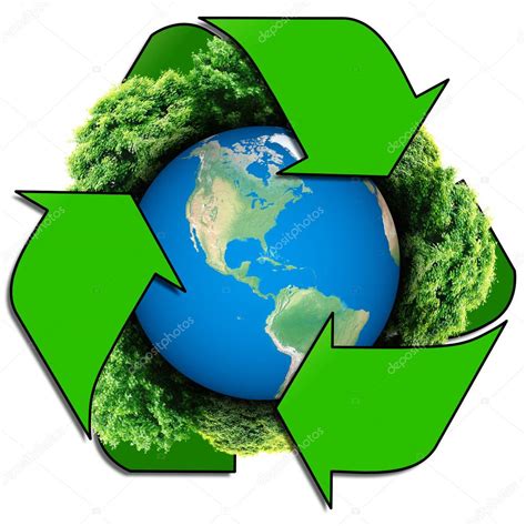 Recycler le logo avec l arbre et de la terre. Eco globe ...
