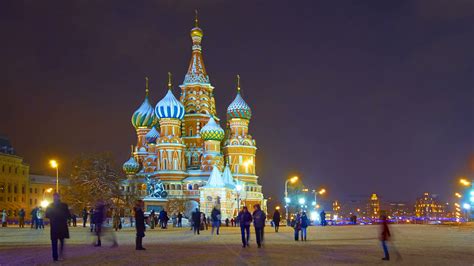 Red Square, Moscow Kremlin and St. Basil s Cathedral at ...