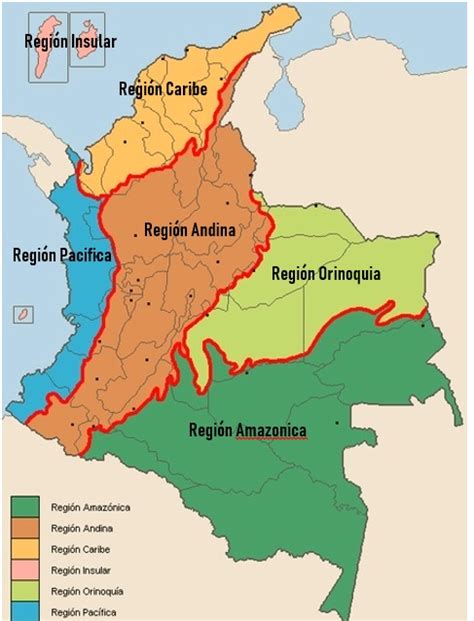 Regiones de Colombia y sus departamentos   Tierra Colombiana