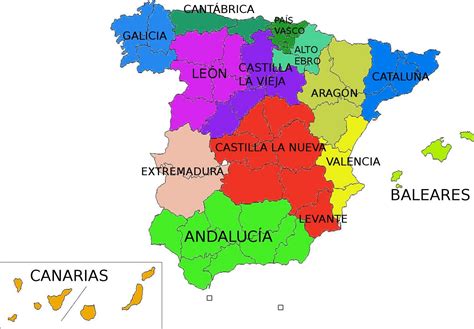 Regiones En España Mapa