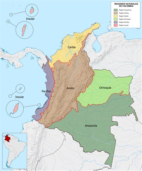 Regiones naturales de Colombia   Wikipedia, la ...