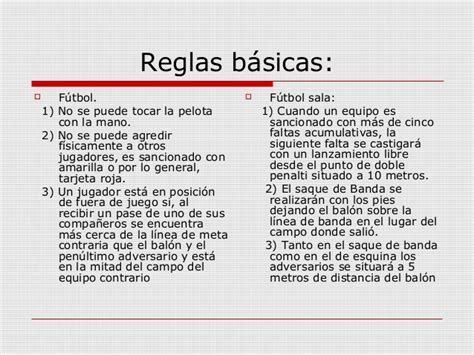Reglas Basicas de Futsal images