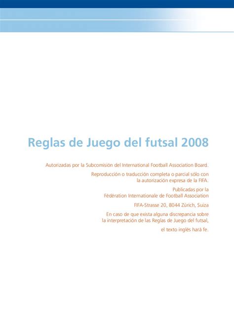 Reglas Futbol Sala by hospitalet sanjose   issuu