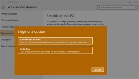 Reinstala o formatea Windows 10 sin perder tus archivos