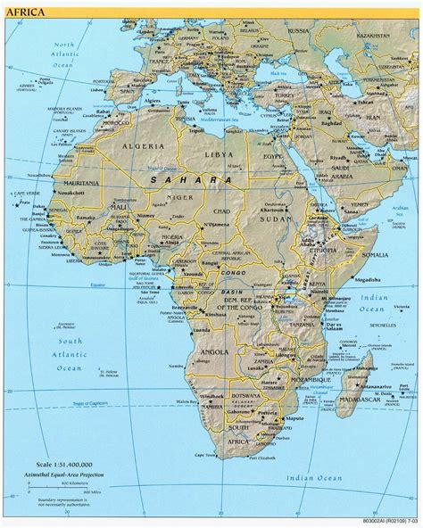 Relieve de África 2003   Tamaño completo