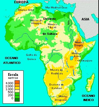 Relieve de Africa