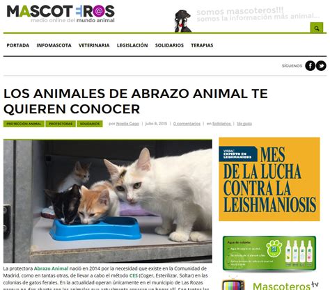 Reportaje sobre Abrazo Animal publicado en Mascoteros ...