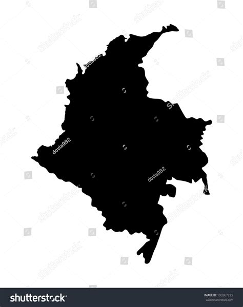 Republic Colombia Vector Map Isolated On Stock Vector ...