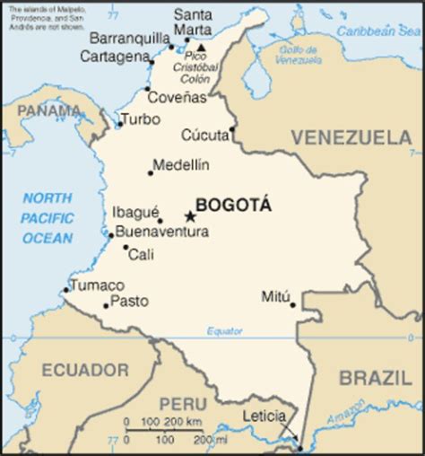 Republic of Colombia, Republic of Colombia map