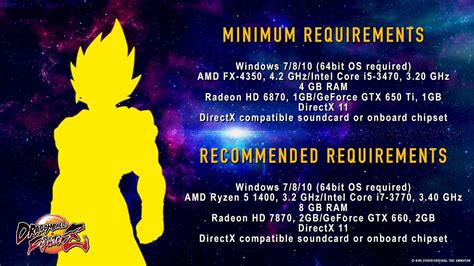Requisitos mínimos y recomendados de Dragon Ball FighterZ ...