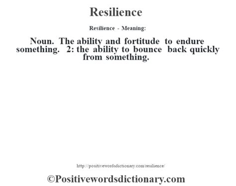 Resilience definition | Resilience meaning   Positive ...