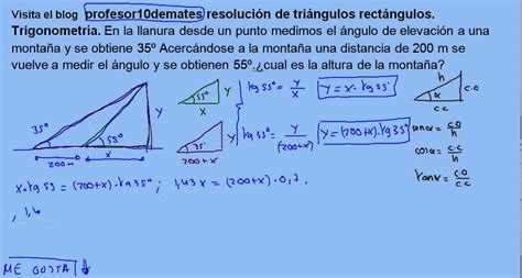 Resolución de triángulos rectángulos , trigonometría 17 ...