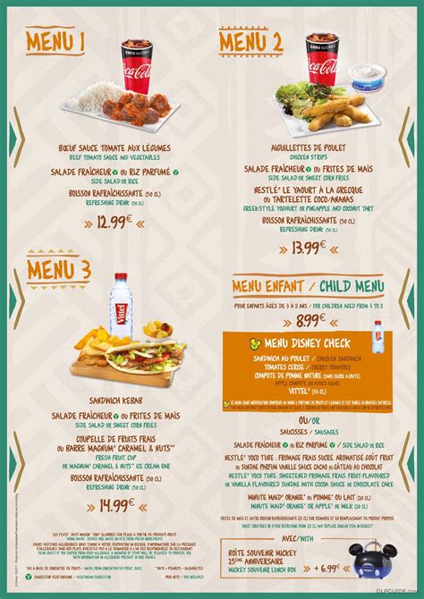 Restaurant Hakuna Matata menu — DLP Guide • Disneyland ...