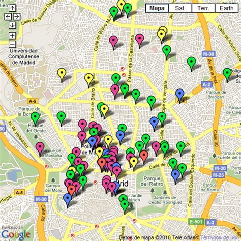 Restaurantes en Madrid » Mapa de Madrid   Restaurantes por ...