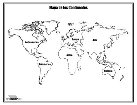 Resultado de imagen para mapamundi continentes para ...