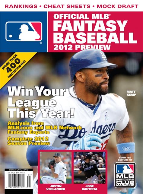 Review of the Official MLB Fantasy Baseball 2012 Magazine ...