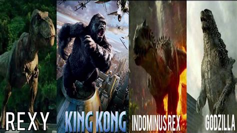 Rexy vs Kong vs I Rex vs Godzilla  HD    YouTube