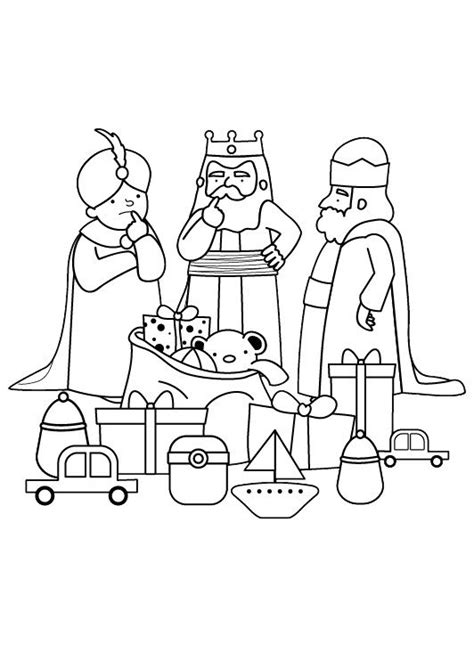 Reyes Magos: dibujo para colorear e imprimir
