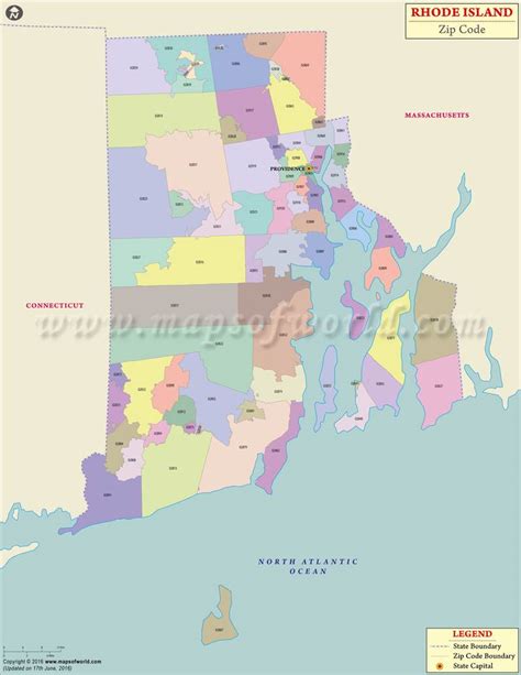 Rhode Island Zip Code Map, Rhode Island Postal Code