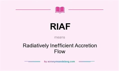 RIAF   Radiatively Inefficient Accretion Flow in Undefined ...
