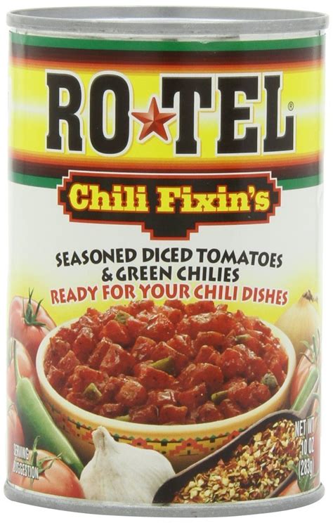 Ro Tel, Chili Fixin s Seasoned Diced Tomatos and Green ...